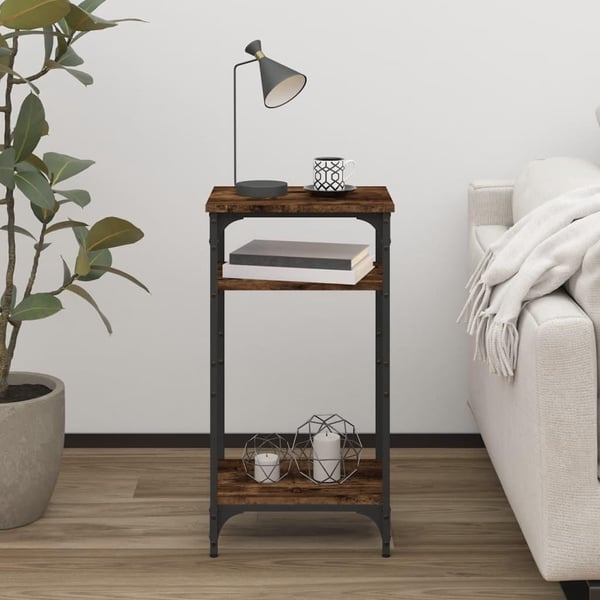 vidaXL sidebord 40x30x75 cm konstrueret træ røget egetræsfarve