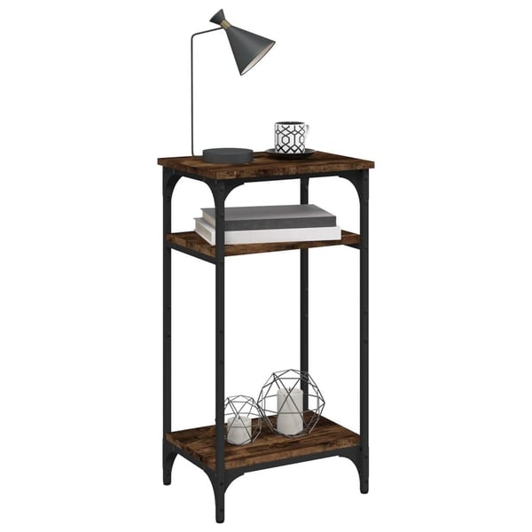 vidaXL sidebord 40x30x75 cm konstrueret træ røget egetræsfarve