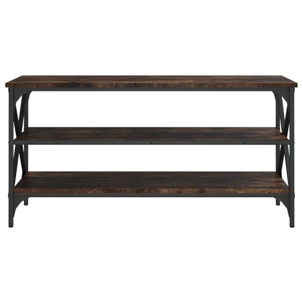 vidaXL TV-benk røkt eik 100x40x50 cm konstruert tre