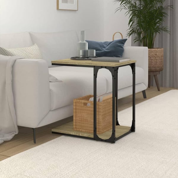 vidaXL Sidebord sonoma eik 50x35x52 cm konstruert tre