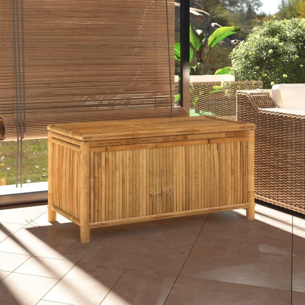 vidaXL Ulkosäilytyslaatikko 110x52x55 cm bambu