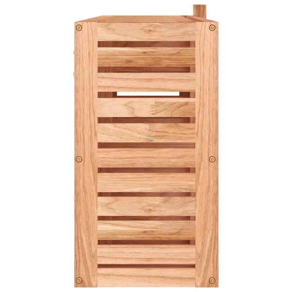 vidaXL Speilskap 80x17x34 cm heltre valnøtt