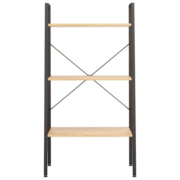 vidaXL stigereol med 3 hylder 56x35x108 cm lysebrun og sort