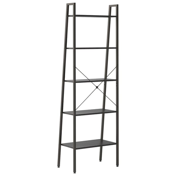 vidaXL Gulvhylle 5 etasjer svart 56x35x174 cm