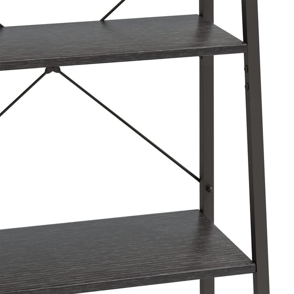 vidaXL Gulvhylle 5 etasjer svart 56x35x174 cm