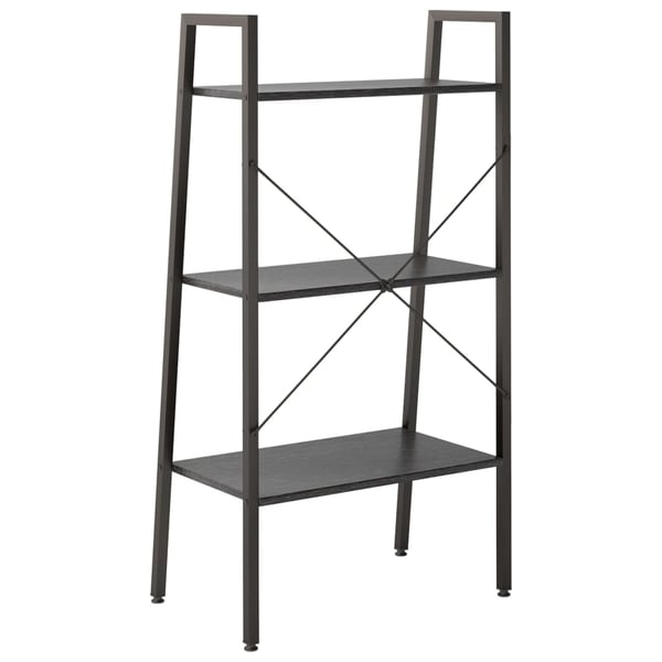 vidaXL stigereol med 3 hylder 56x35x108 cm sort