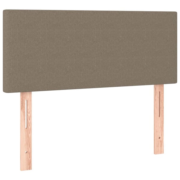 vidaXL kontinentalseng med madras 90x190 cm stof gråbrun