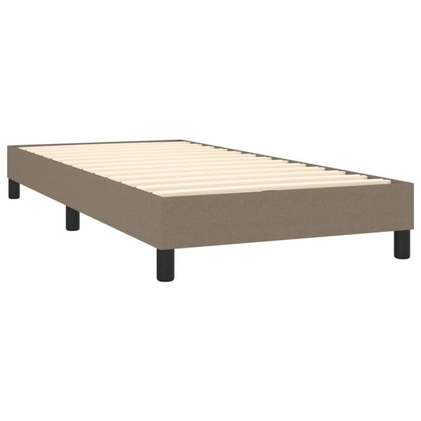 vidaXL kontinentalseng med madras 90x190 cm stof gråbrun