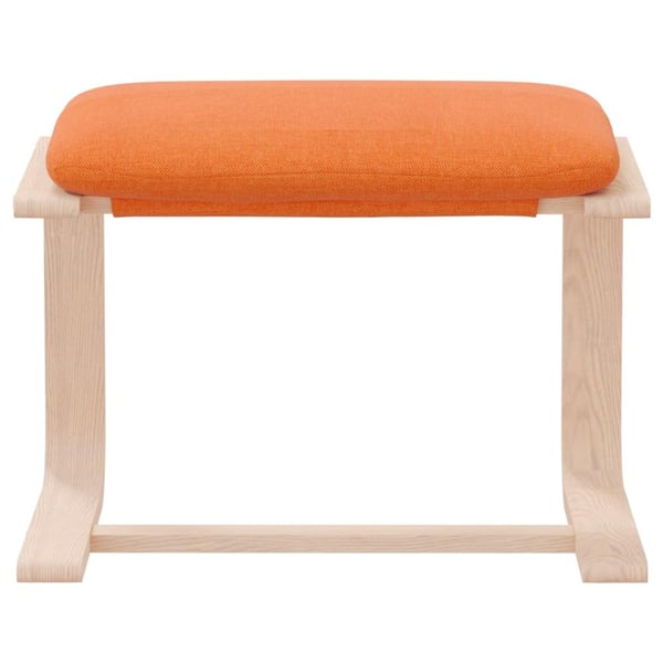 vidaXL fodskammel 51x41x40 cm stof mørkegul