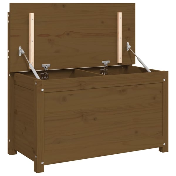 vidaXL bænk 80x41x77 cm massivt fyrretræ gyldenbrun
