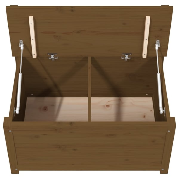 vidaXL bænk 80x41x77 cm massivt fyrretræ gyldenbrun