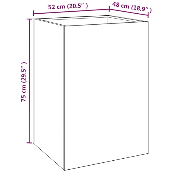 vidaXL Plantekasse 52x48x75 cm cortenstål