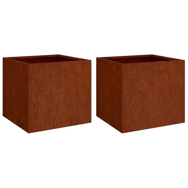 vidaXL Plantekasser 2 stk 49x47x46 cm cortenstål