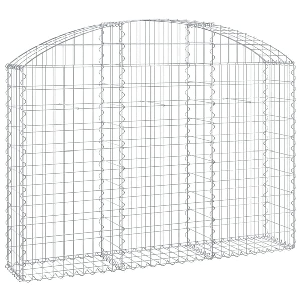 vidaXL Gabionkurv buet 150x30x100/120 cm galvanisert jern