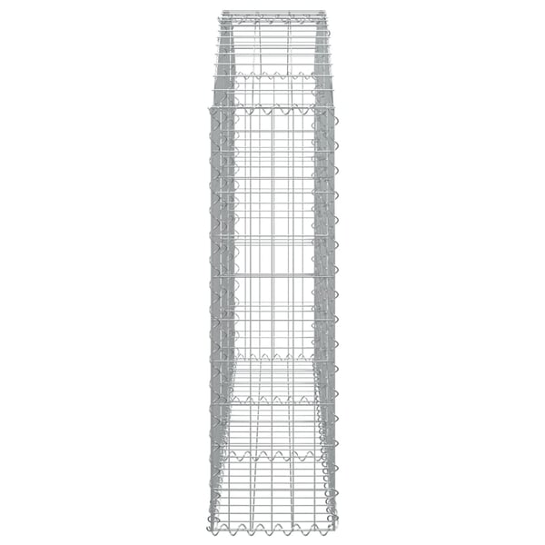 vidaXL Gabionkurv buet 150x30x100/120 cm galvanisert jern
