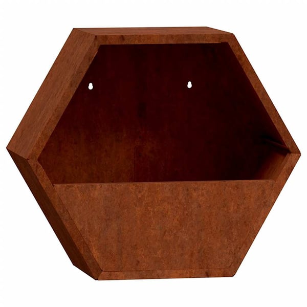 vidaXL Vegghengte plantekasser 2 stk rust 30x10x25 cm cortenstål
