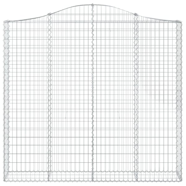vidaXL buede gabionkurve 2 stk. 200x30x180/200 cm galvaniseret jern