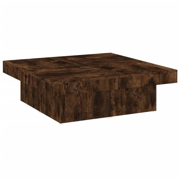 vidaXL sofabord 90x90x28 cm konstrueret træ røget egetræsfarve