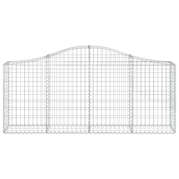 vidaXL Gabionkurv buet 200x30x80/100 cm galvanisert jern