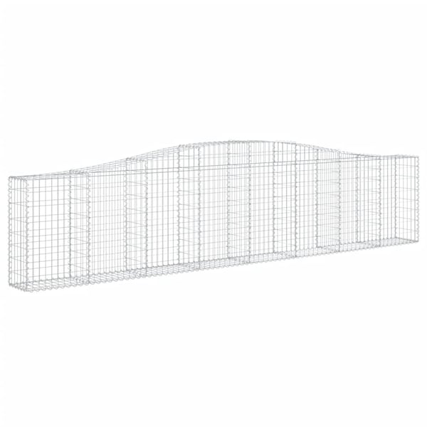 vidaXL buede gabionkurve 8 stk. 400x30x80/100 cm galvaniseret jern