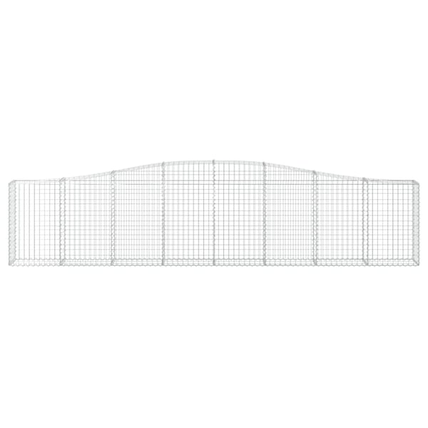 vidaXL buede gabionkurve 8 stk. 400x30x80/100 cm galvaniseret jern