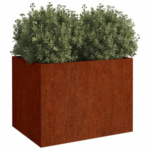 vidaXL Kukkalaatikko 62x47x46 cm Corten teräs