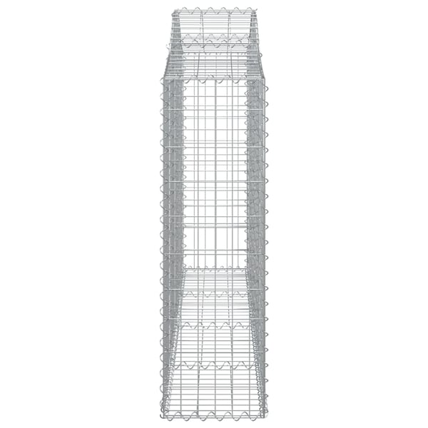 vidaXL Gabionkurver buede 6 stk 200x30x100/120 cm galvanisert jern