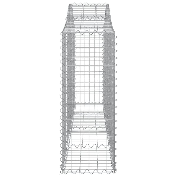 vidaXL Gabionkurver buede 9 stk 200x30x80/100 cm galvanisert jern