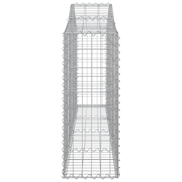 vidaXL Gabionkurver buede 13 stk 200x30x80/100 cm galvanisert jern