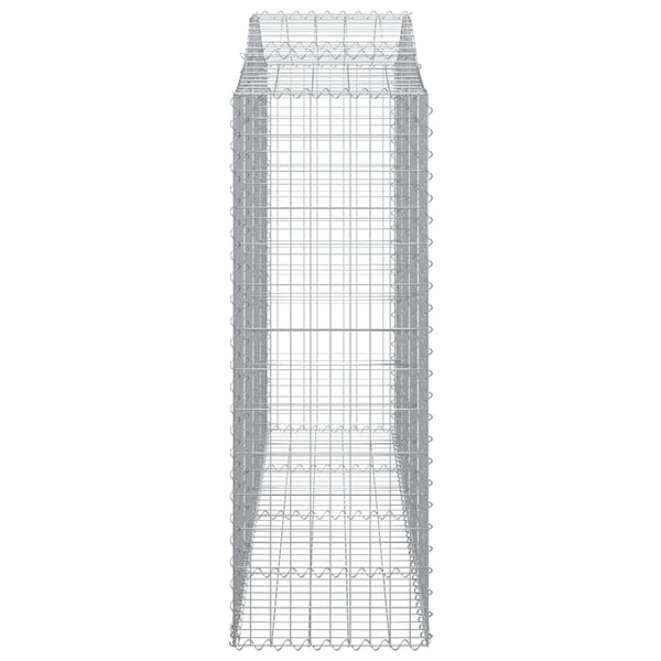 vidaXL Gabionkurver buede 5 stk 200x50x140/160 cm galvanisert jern