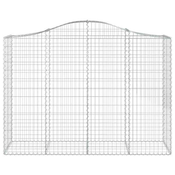 vidaXL Gabionkurver buede 5 stk 200x50x140/160 cm galvanisert jern