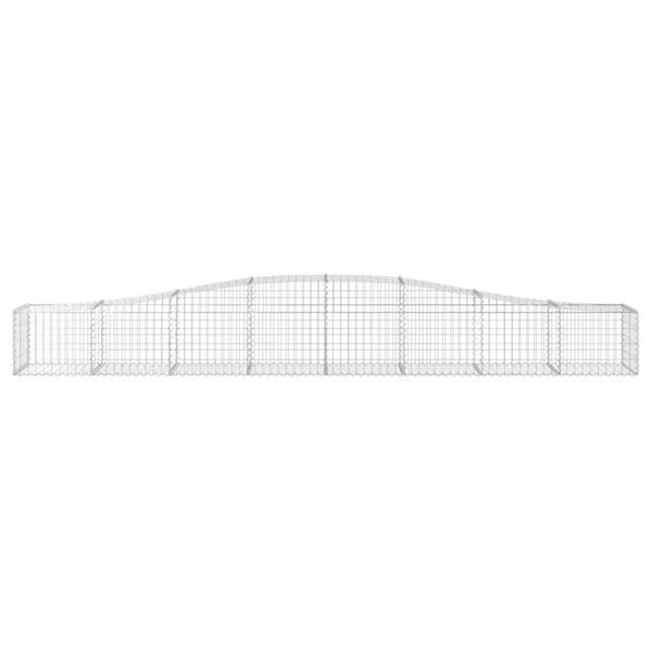 vidaXL Gabionkurver buede 8 stk 400x50x40/60 cm galvanisert jern