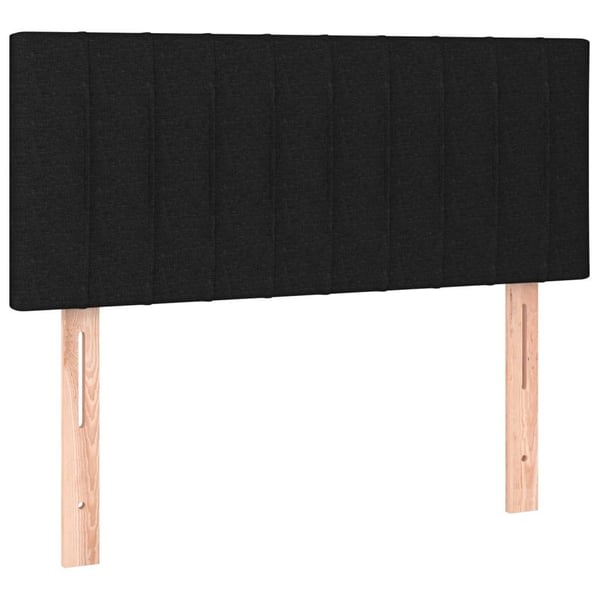 vidaXL kontinentalseng med madras 90x200 cm stof sort