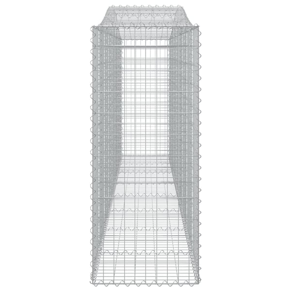 vidaXL Gabionkurver buede 15 stk 400x50x120/140 cm galvanisert jern