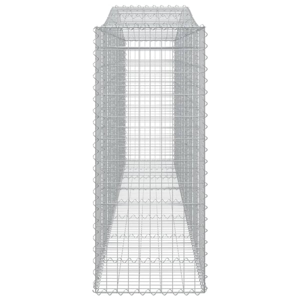 vidaXL Gabionkurver buede 10 stk 400x50x120/140 cm galvanisert jern