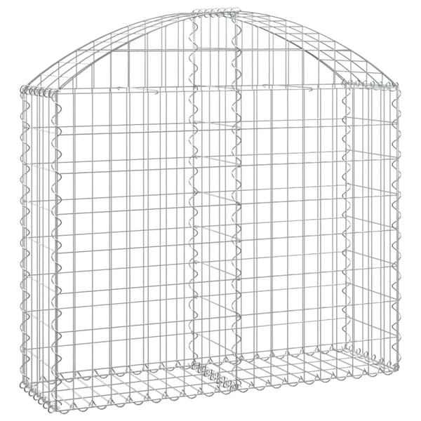 vidaXL Gabionkurv buet 100x30x80/100 cm galvanisert jern