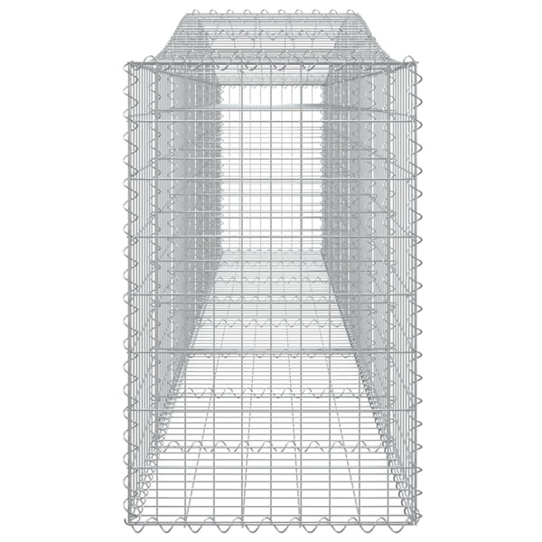 vidaXL Gabionkurver buede 15 stk 400x50x80/100 cm galvanisert jern