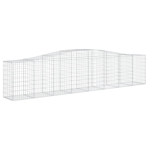 vidaXL Gabionkurver buede 15 stk 400x50x80/100 cm galvanisert jern