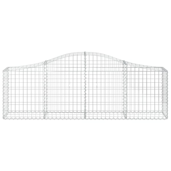 vidaXL Gabionkurver buede 7 stk 200x30x60/80 cm galvanisert jern