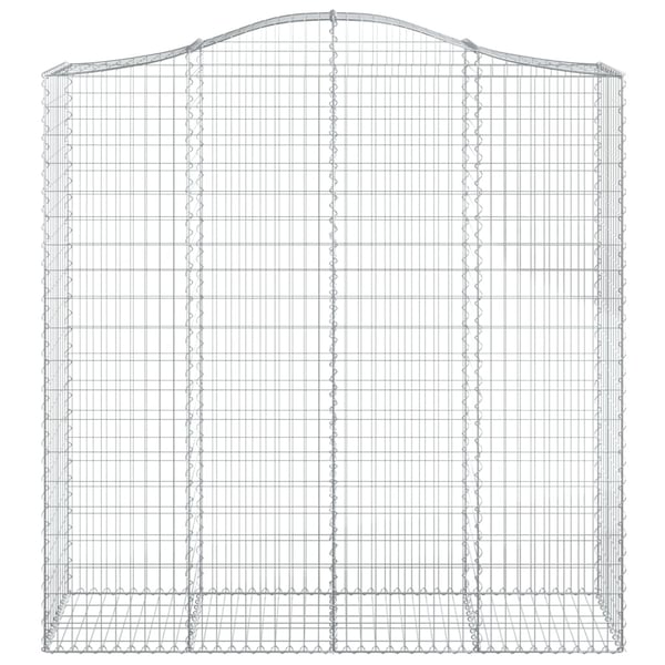 vidaXL buede gabionkurve 6 stk. 200x50x200/220 cm galvaniseret jern