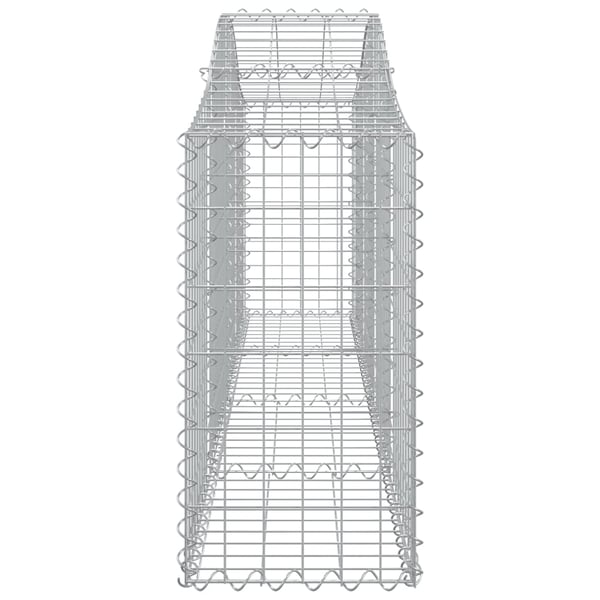vidaXL Gabionkurver buede 4 stk 200x30x60/80 cm galvanisert jern