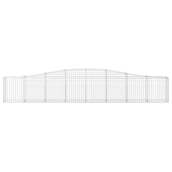 vidaXL Gabionkurver buede 3 stk 400x30x60/80 cm galvanisert jern