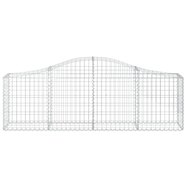 vidaXL Gabionkurv buet 200x30x60/80 cm galvanisert jern