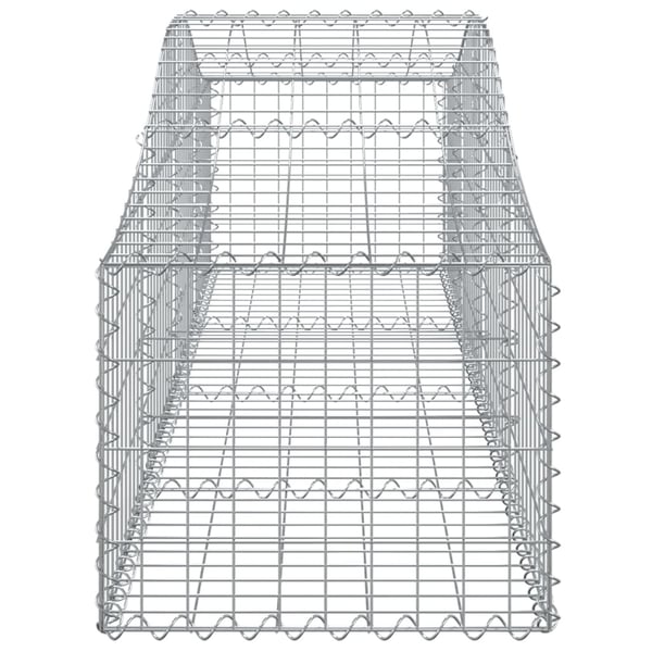 vidaXL buet gabionkurv 200x50x40/60 cm galvaniseret jern