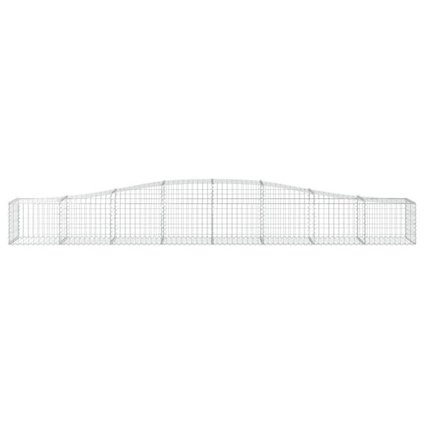 vidaXL Gabionkurver buede 7 stk 400x50x40/60 cm galvanisert jern