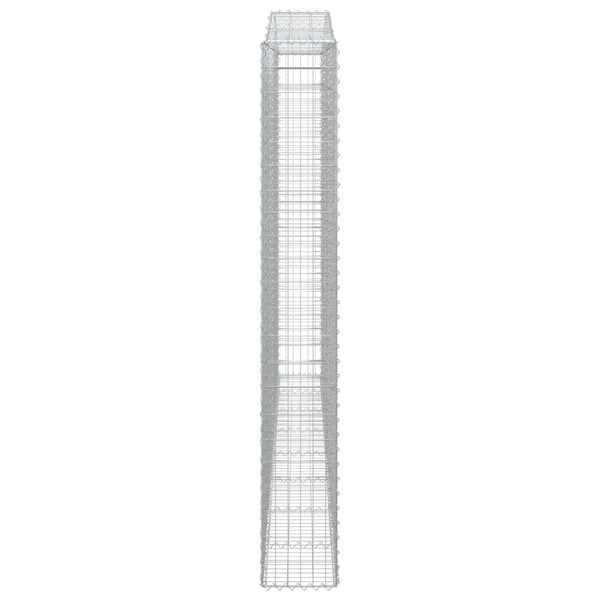 vidaXL Gabionkurver buede 5 stk 400x30x220/240 cm galvanisert jern