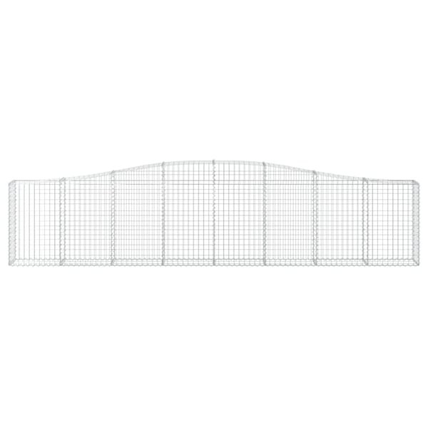 vidaXL Gabionkurver buede 20 stk 400x30x80/100 cm galvanisert jern