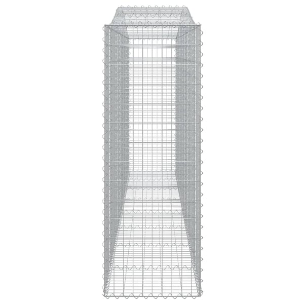 vidaXL Gabionkurver buede 10 stk 400x50x140/160 cm galvanisert jern