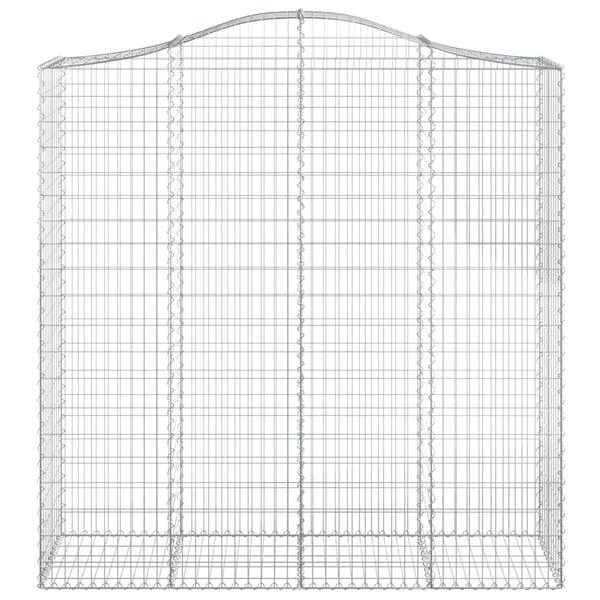 vidaXL Gabionkurv buet 200x50x200/220 cm galvanisert jern