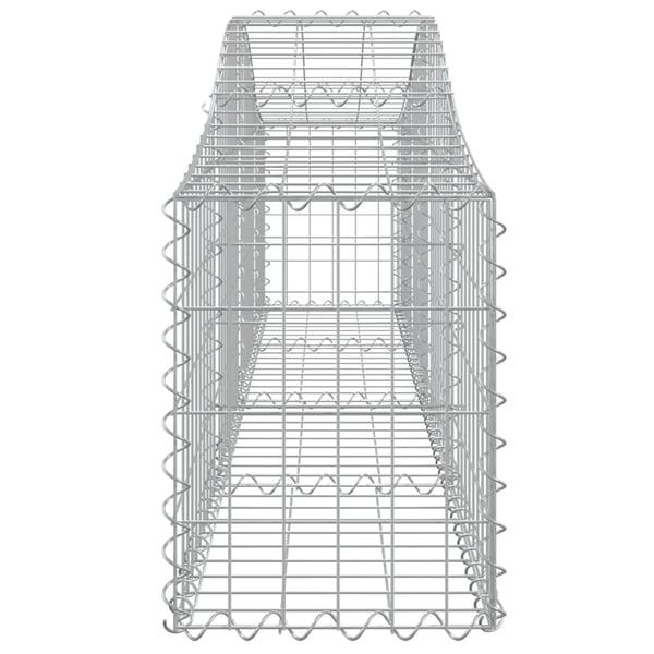 vidaXL Gabionkurver buede 3 stk 200x30x40/60 cm galvanisert jern
